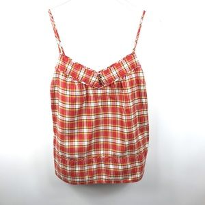 J Crew Plaid Adjustable Strap Tank Top Sz 4